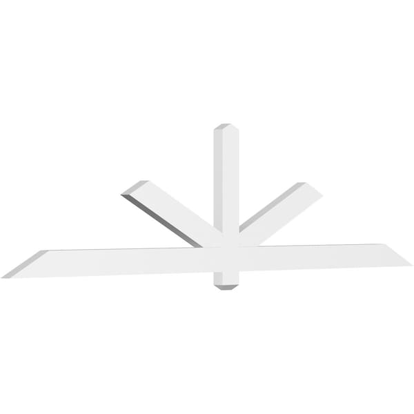 Ekena Millwork Kennewick Architectural Grade PVC Gable Bracket, 96"W x 24"H x 2"D x 4"F, 6/12 Pitch GBP096X24X0204KEN00 - main